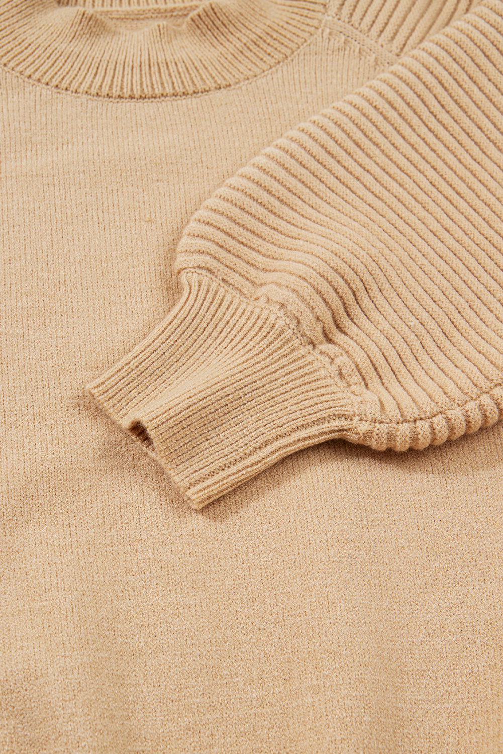 Smoke Gray Lantern Sleeve Sweater Pleated Knitted Mini Skirt Set Two Piece Skirt Sets 11416cd299d38265