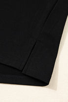 Black Bow Print Sleeve Patchwork Plus Size Blouse Plus Size Tops 11464f1cb0ef8f81