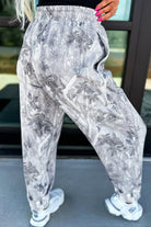 Gray Camo Print Cozy Drawstring Elastic Waist Jogger Pants Pants 11b194f280842a21