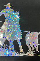 Black Western Cowboy Transfer Vinyl Process Graphic Crewneck Tee Graphic Tees 11d8c87f04821b9f