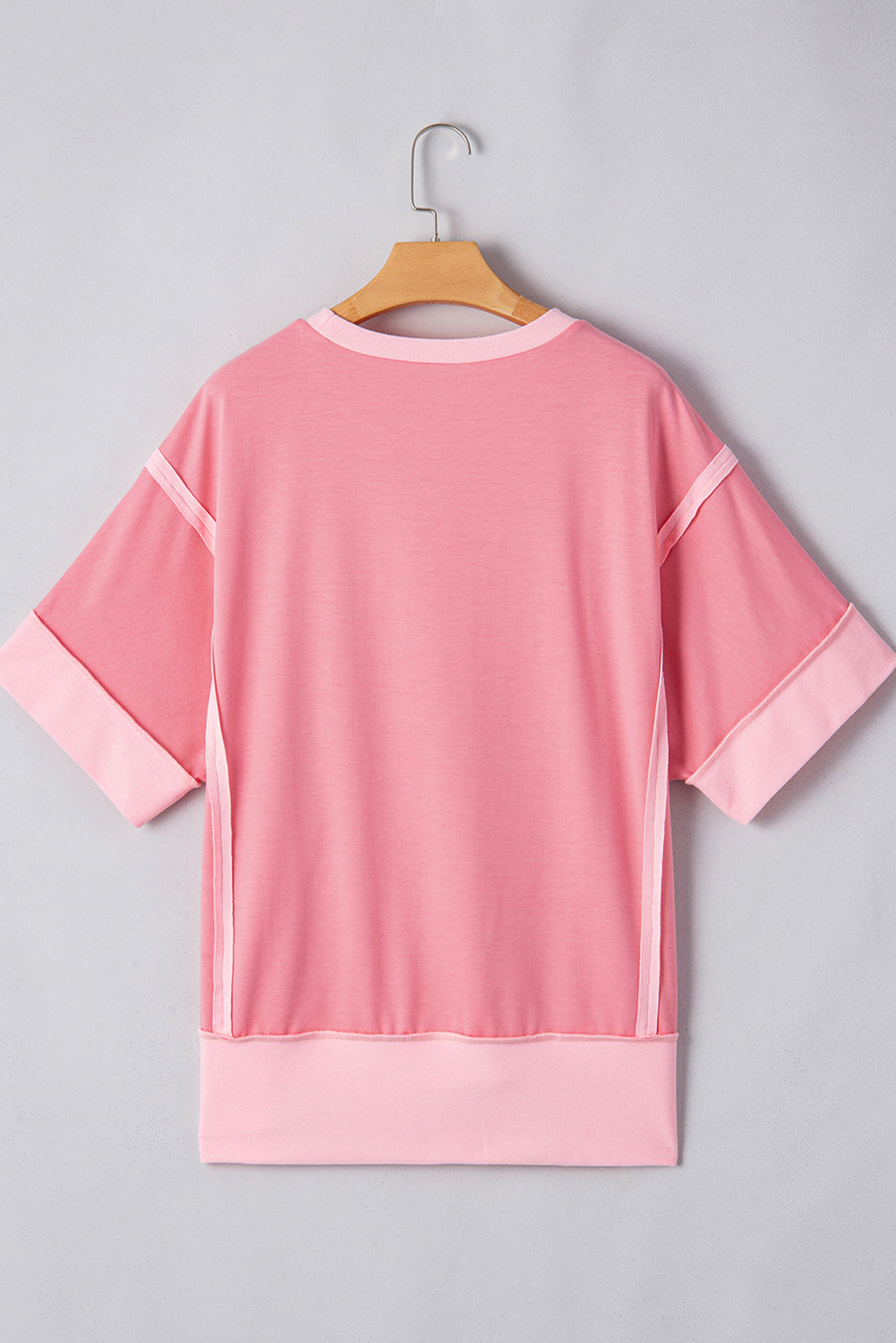 Peach Blossom Color Block Patchwork Plus Size Top Plus Size Tops 121ba855f69c2966