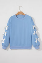 Myosotis Sweet Bowknot Round Neck Sweatshirt Sweatshirts & Hoodies 133728737f88e61e