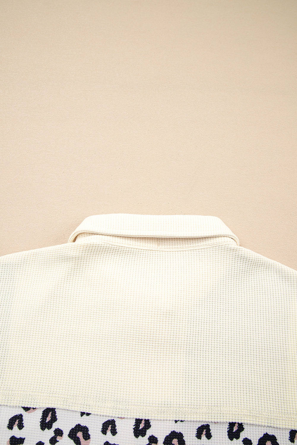 Khaki Leopard Waffle Quilted Patchwork Button Front Jacket Jackets 135f008768f975d6