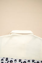 Khaki Leopard Waffle Quilted Patchwork Button Front Jacket Jackets 135f008768f975d6