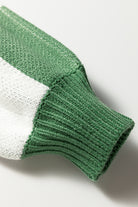 Mist Green Checkered V-Neck Collared Pullover Sweater Sweaters 137fd00341ca070c