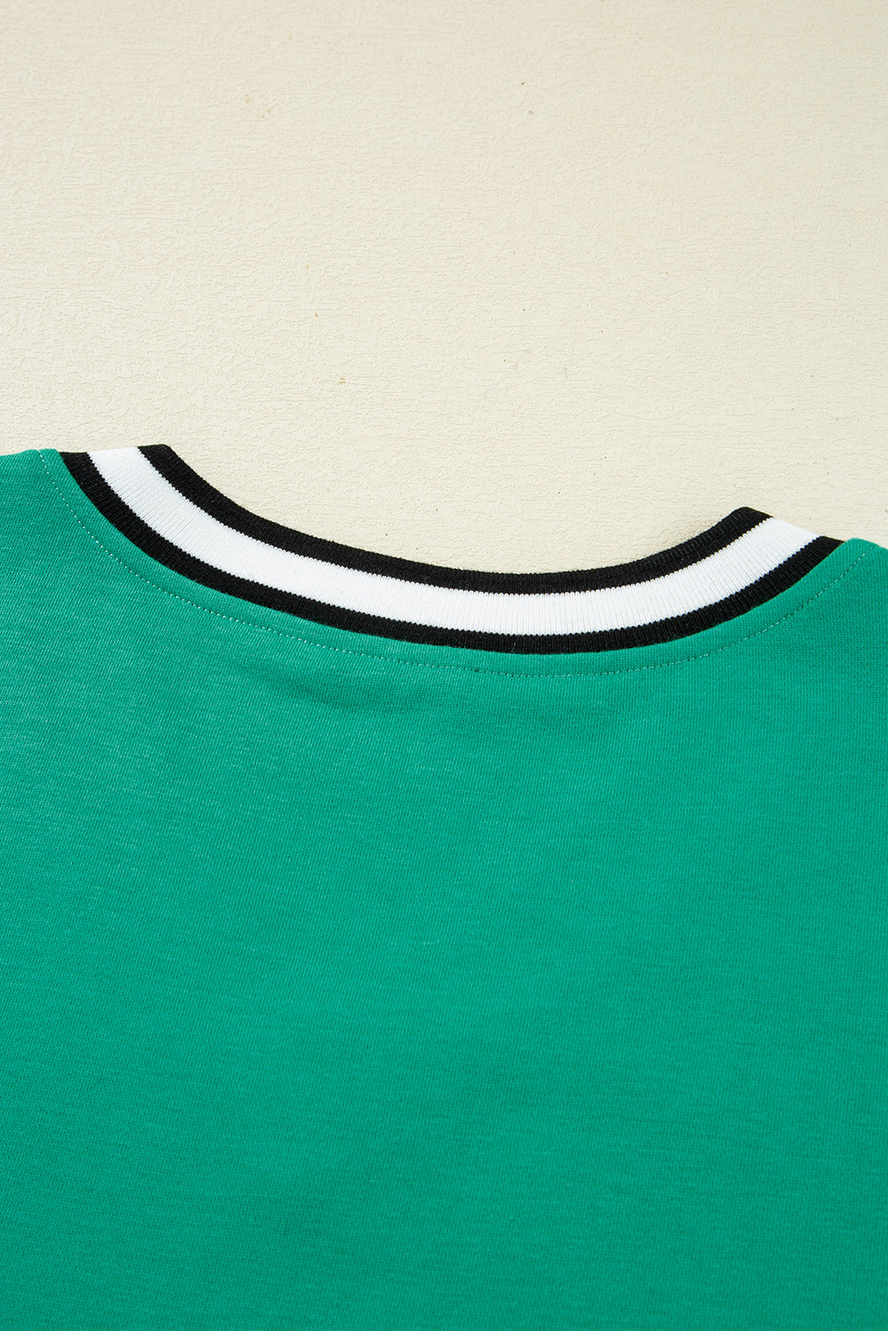 Mint Green Preppy Contrast Striped V Neck Long Sleeve T-shirt Dress Short Dresses 13c0d283d198de5a