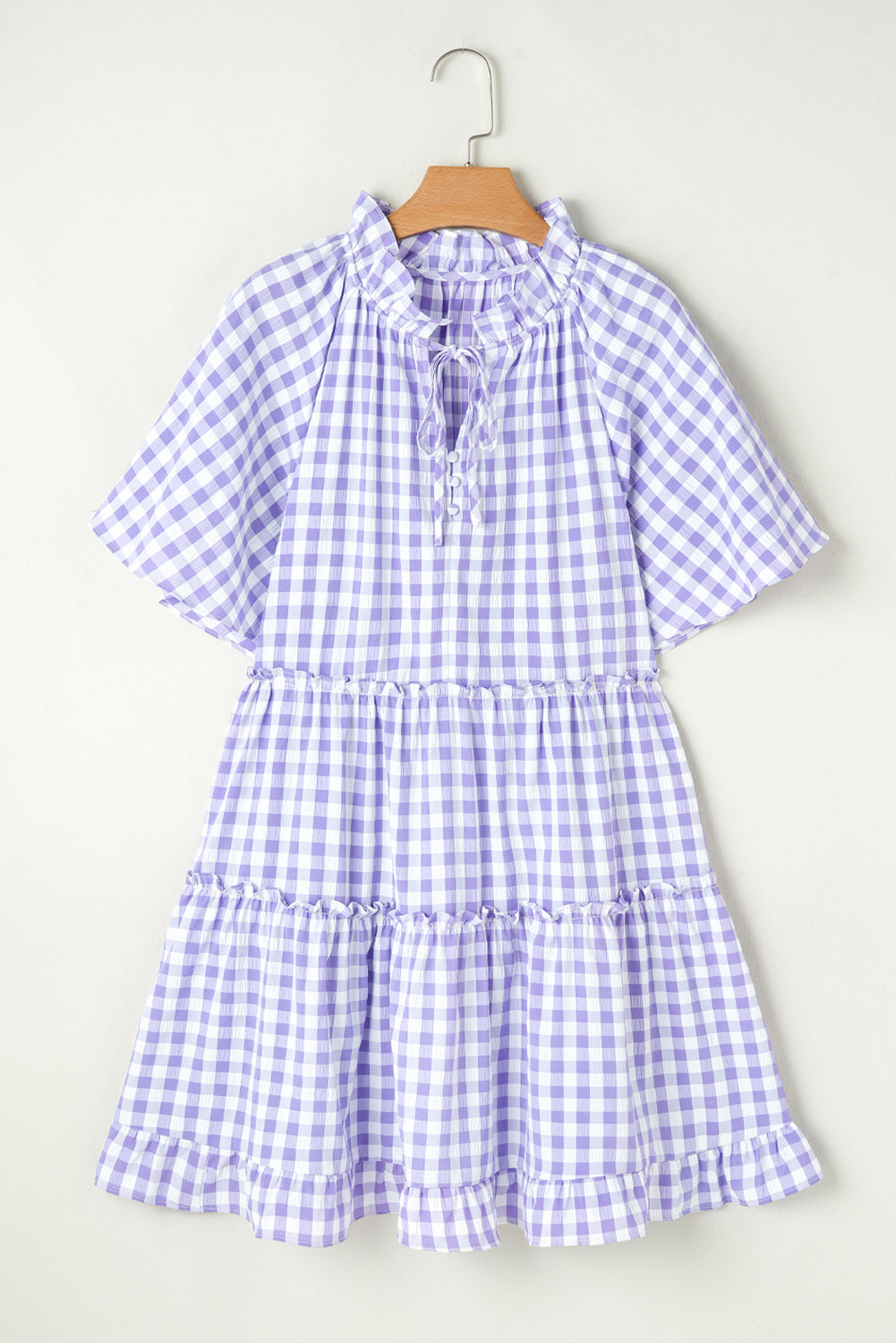 Lavendula Plaid Frill Tiered Mini Dress Short Dresses 14cd94b6d23afaf0