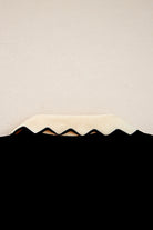 Black Scallop Trim Colorblock Long Sleeve Collared Top Long Sleeve Tops 1511757863d6d13e