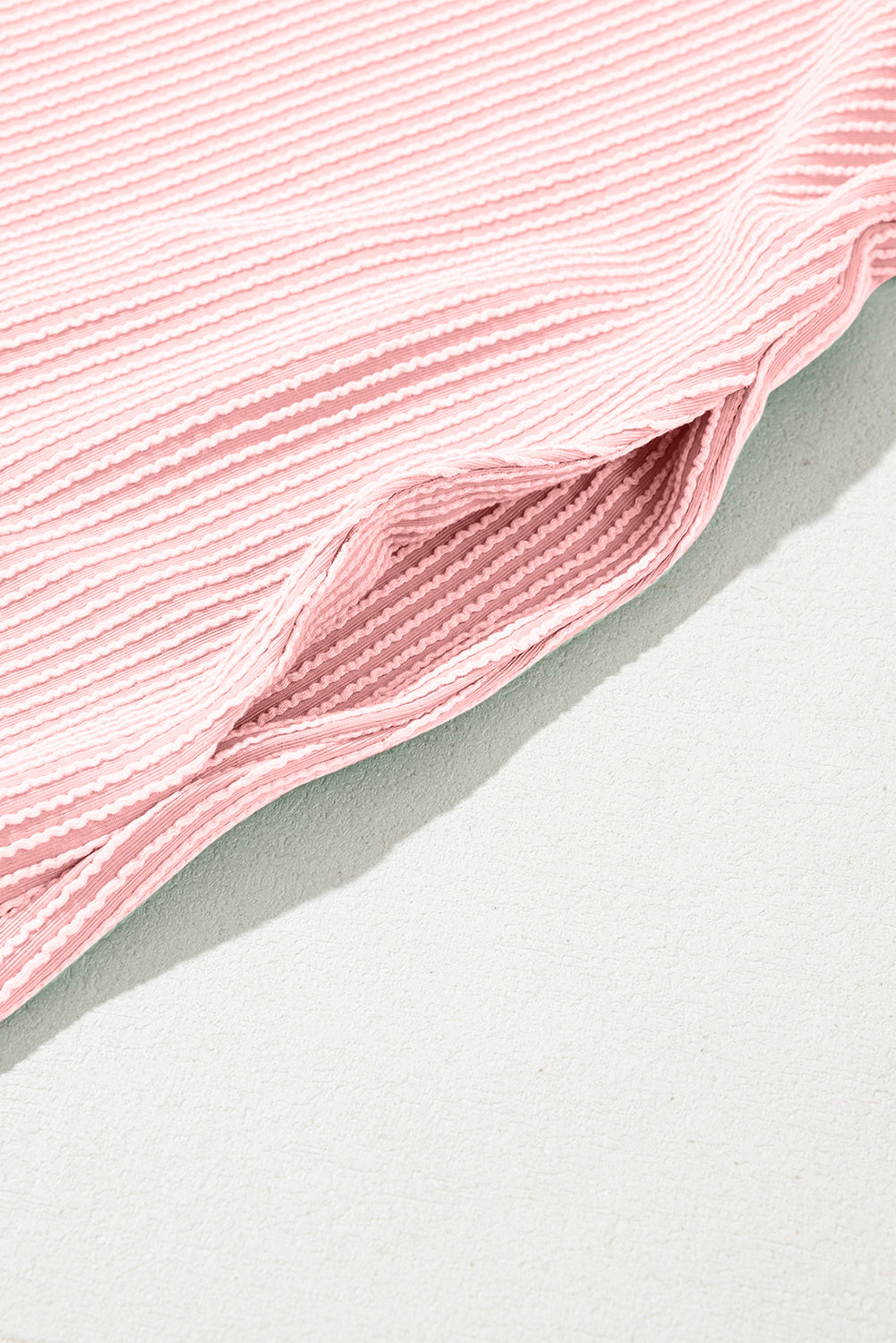 Blossom Corded Crew Neck Puff Sleeve Mini Dress Short Dresses 15ed79fd64974748