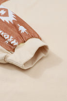 Apricot Casual Ethnic Print Patch Long Sleeve Top Long Sleeve Tops 1629883d020b08bb