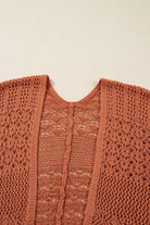 Redwood Burl Mixed Pattern Knitted Open Front Plus Size Cardigan Plus Size Sweaters&Cardigans 1678034507fcf25b