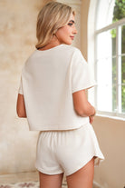 Black Cropped Tee and Ruffle High Waist Skort Set Two Piece Shorts Sets 1a2aee134549f709