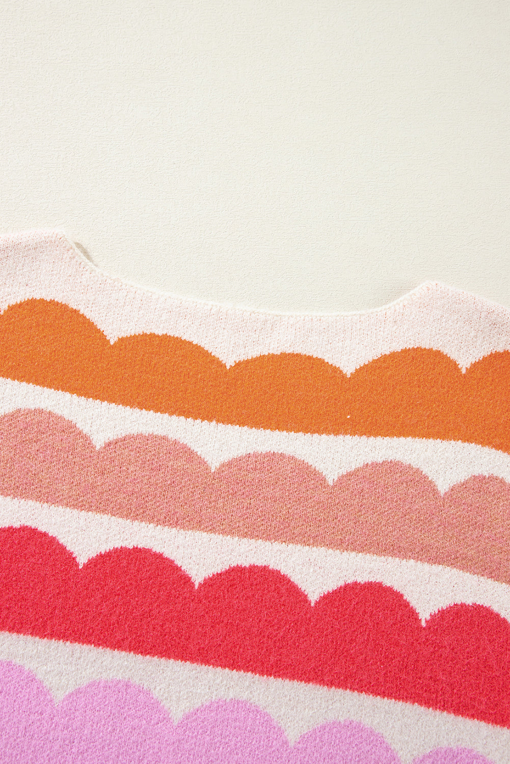 Yellow Wave Striped Balloon Sleeve Drop Shoulder Sweater Sweaters 1ab22eb8c081f35d