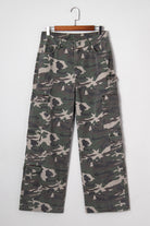 Green Camo Multi Pocket Cargo Wide Leg Jeans Jeans 1abe27694f130d1d
