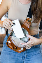 Brown PU Leather Football Mini Crossbody Bag Crossbody Bags 1c141e72dedde9a1