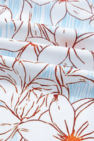 Brown Floral Print Tie Neck Long Sleeve Mini Dress Short Dresses 1cab67d1d9ea59d8