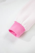 Strawberry Pink Colorblock Pullover and Drawstring Shorts Set Two Piece Shorts Sets 1cbf82da246fd9bc