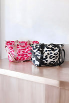 Bright Pink Leopard Print Luggage Tote Bag Tote Bags 1ccf2a9d7d0780e0