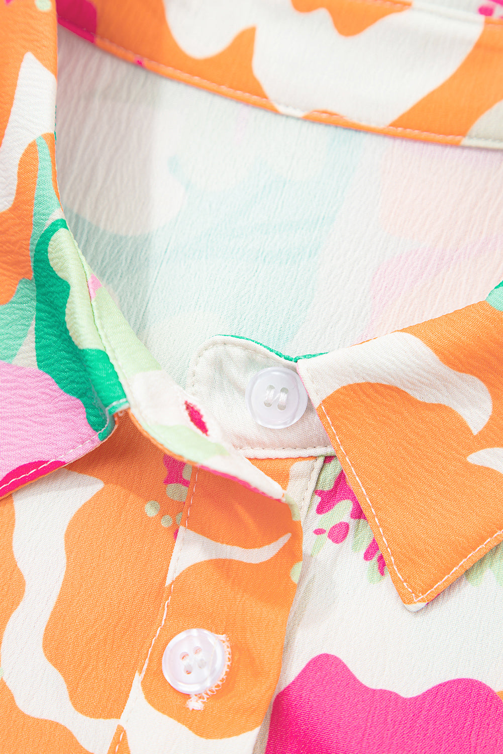 Green Floral Puff Sleeve Buttoned Babydoll Dress Short Dresses 1cdcfe0d66e4b7e8