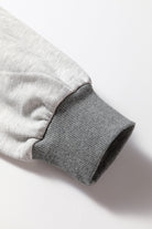 Dark Grey Floral LOVE Graphic Patchwork Uneven Hem Sweatshirt Sweatshirts & Hoodies 1e5c9219c4e69a71