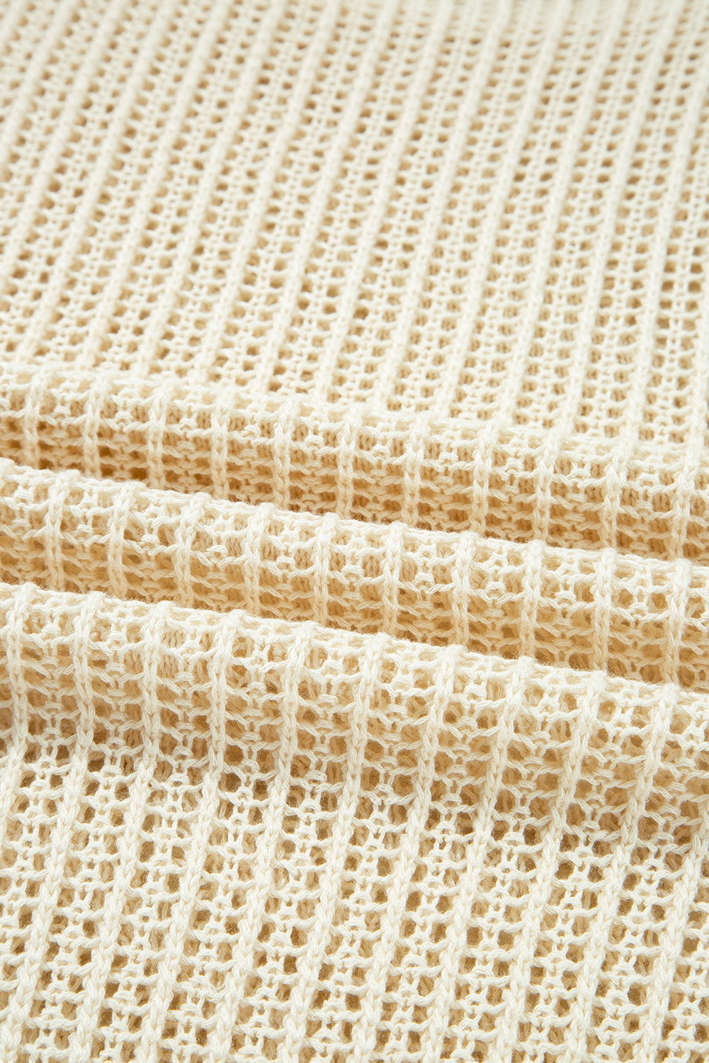 Parchment Hollow Out Knit Star Pattern Plus Size Sweater Plus Size Sweaters&Cardigans 1edab0e1096b09d8