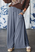 High-rise Frill Detail Wide Leg Loose Pants Pants 1f5635806629ee32