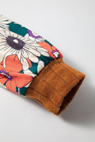 Laurel Green Floral Patchwork Raglan Sleeve Ribbed Blouse Long Sleeve Tops 20f18d551d0dd268