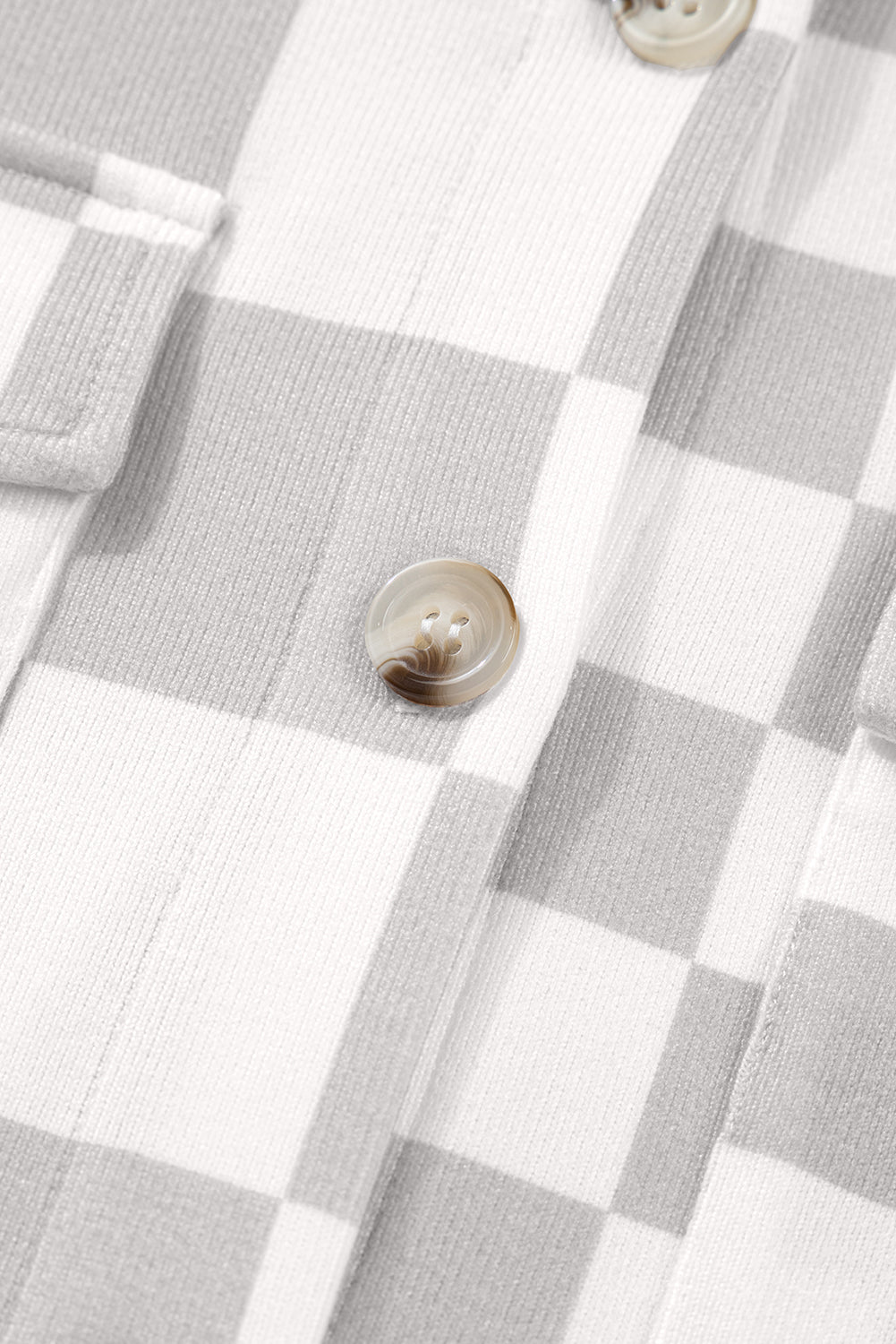 Khaki Checkered Button Down Casual Plus Size Jacket Plus Size Outerwear 2141db00aad7ac50