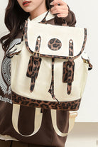 White Leopard Patchwork Casual Backpack Backpacks 21ed3a9e2a1b765f