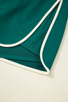 Bonbon Plus Size Contrast Trim T Shirt and Skort Two Piece Set Plus Size Matching Sets 244854c8aa873043