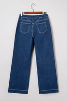 Sail Blue Stitched Waist Detail Cuffed Jeans Jeans 26f030bfa500803b
