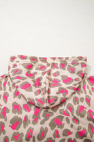 Rose Leopard Print Zip Up Hooded Sweatshirt Sweatshirts & Hoodies 28807b2c2a89bb8a