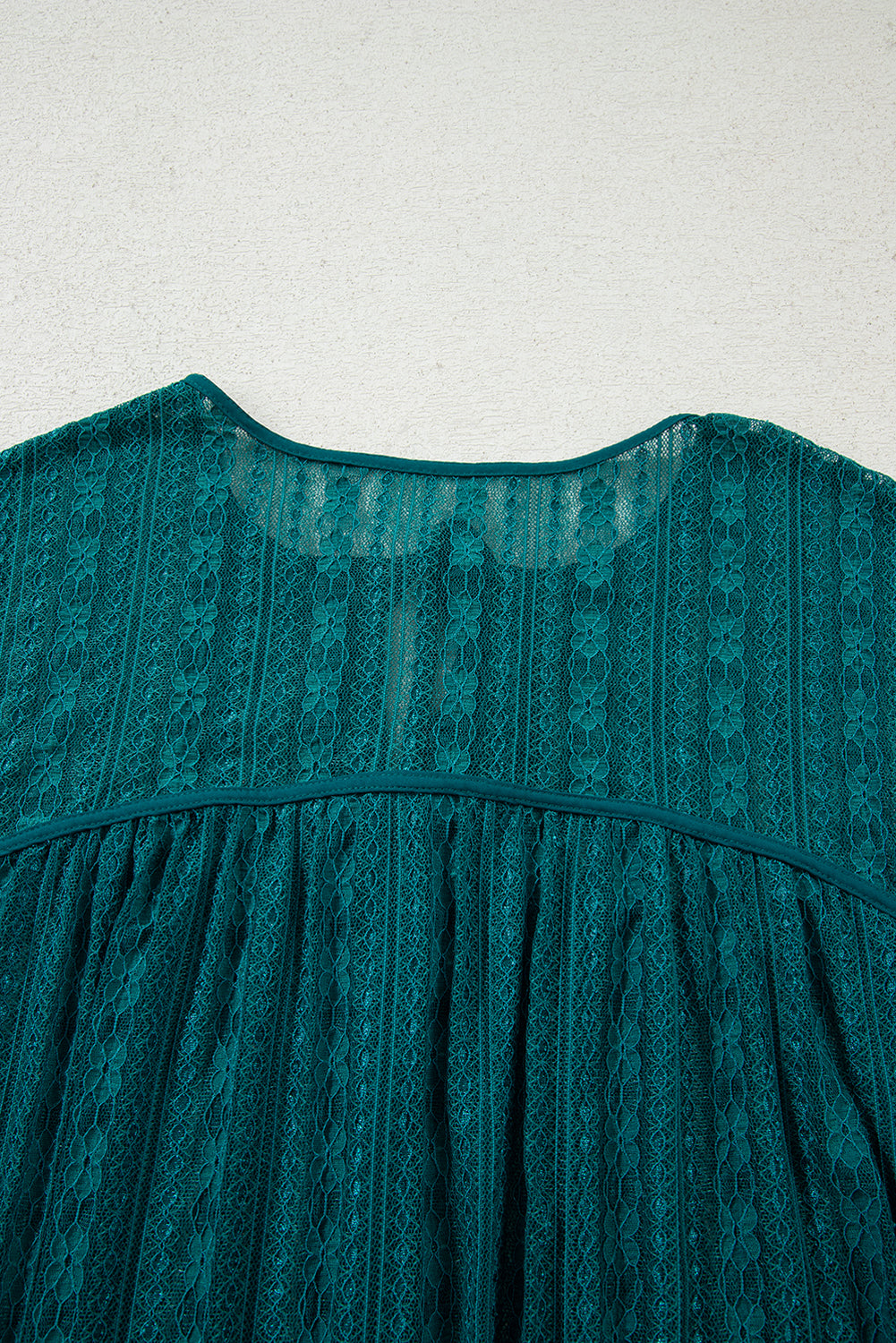 Evergreen Sheer Lace Balloon Sleeve Babydoll Blouse Blouses 290a3d02c9fc3fdf