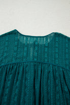 Evergreen Sheer Lace Balloon Sleeve Babydoll Blouse Blouses 290a3d02c9fc3fdf