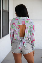 BeautybyShree Thinking On It Open Back Floral Top