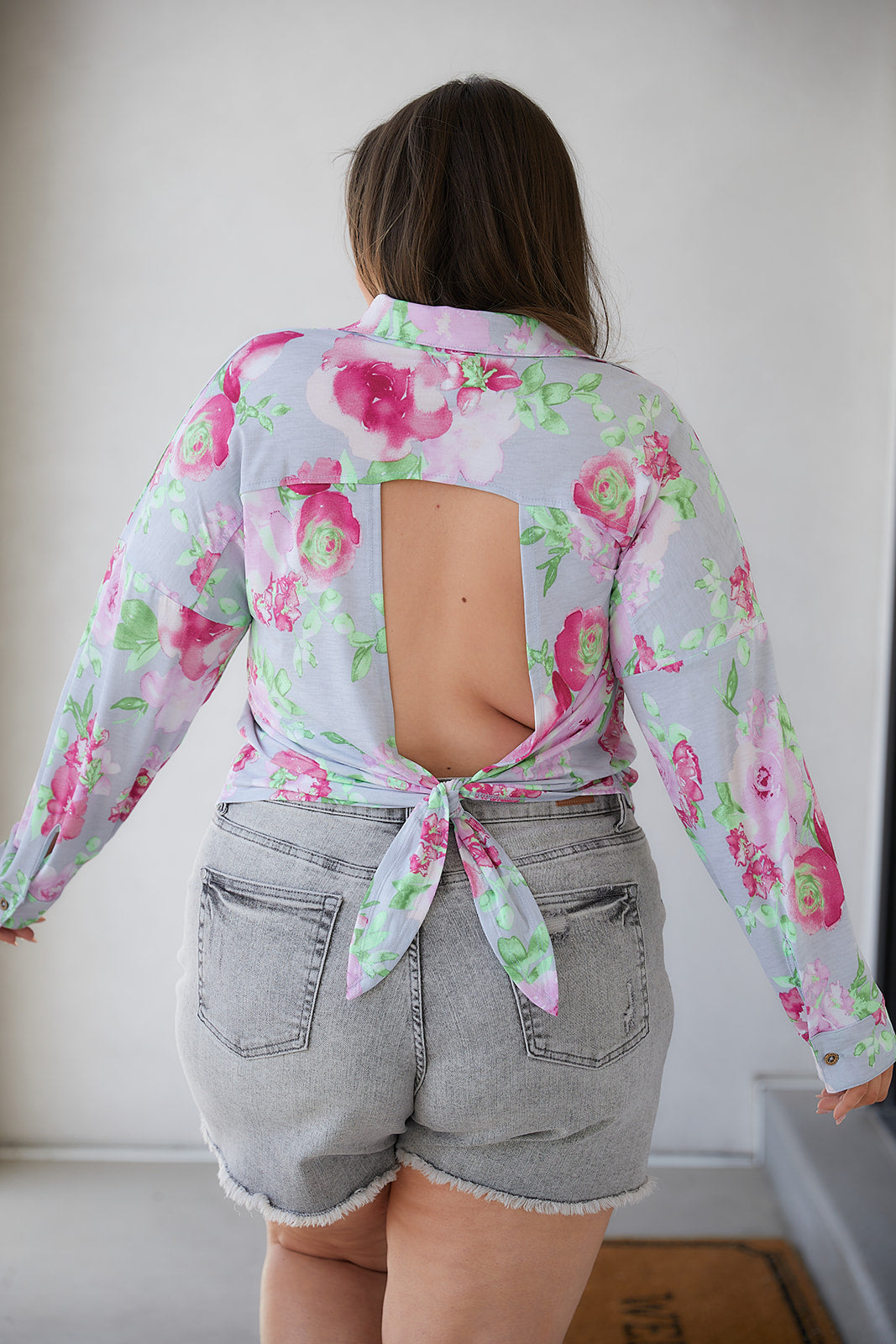 BeautybyShree Thinking On It Open Back Floral Top