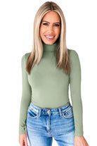 Green Bay Slim Fit High Neck Long Sleeve Basic Top Long Sleeve Tops 2a0ef6aeb40e06a4
