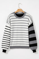 Orange Striped Colorblock Pullover Sweater Sweaters 2a58769e00006ea6