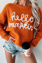 Flamingo Hello Pumpkin Graphic Sweater Sweaters 2aee9c33de175bde