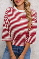 Black Stripe Bowknot Backless T-Shirt T Shirts 2bb8b177f65aeb02
