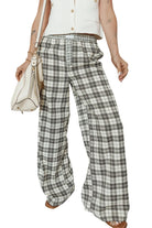 Gray Plaid Wide Leg Casual Pants Pants 2bf107b402d918b3