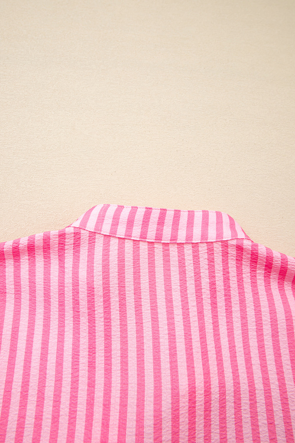 Pink Stripe Flare Sleeve Half Placket Tiered Flowy Mini Dress Short Dresses 2dd52a2b1c681ea9