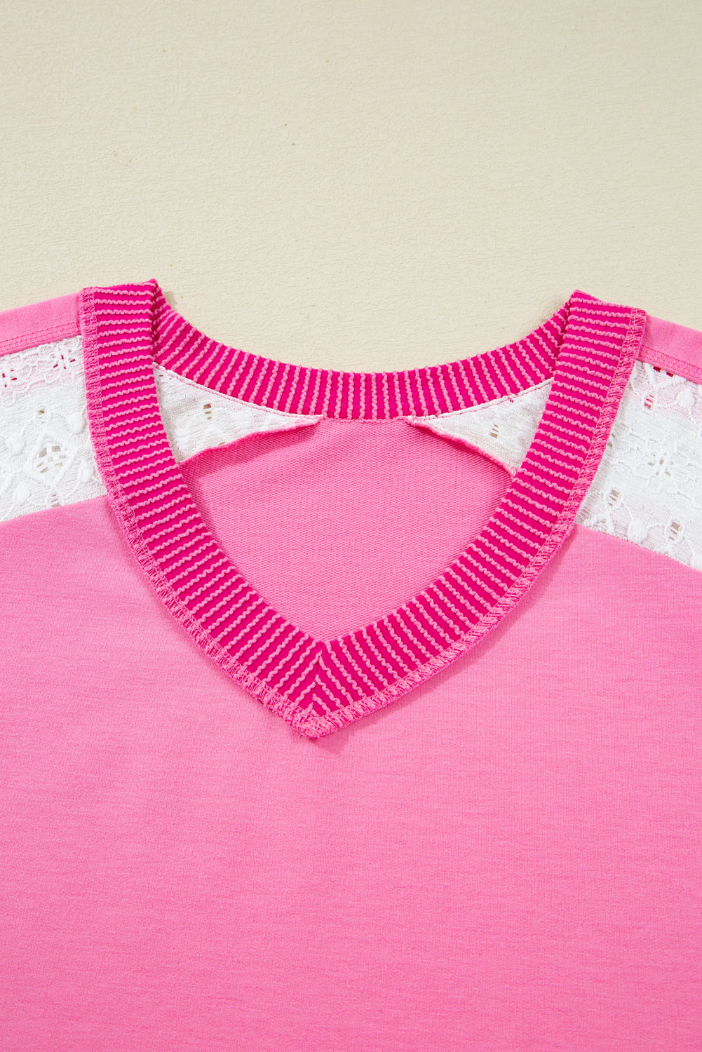 Bonbon Lace Patchwork Corded Trim Plus Size Long Sleeve Top Plus Size Tops 2e966c97e7f3da9a