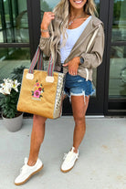 Goat Bow Embroidered Zip Up Hoodie Sweatshirts & Hoodies 2f44e4d27cbc05c5