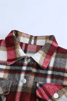 Multicolor Plaid Casual Button Up Flannel Shacket Jackets 2f907ce42d6916c9