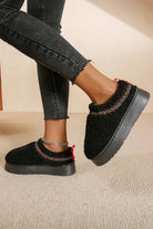 Chestnut Contrast Edge Plush Thick Sole Slippers Slides Shoes + Flip Flops 306b387e8bbe0ab7