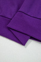 Sky Blue Varsity Stripe Detail Drop Shoulder Pullover Mini Skort Set Two Piece Shorts Sets 31434f0eeef745ae