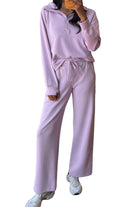 Orchid Bouquet Half Zip Thumbhole Sleeve Hoodie Active Pants 2pcs Outfit Two Piece Pants Sets 319a24c680949b72
