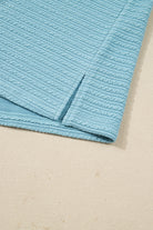 Light Blue Textured Drop Shoulder Plus Size Knit Top Plus Size Tops 335a99097ab2a7f6