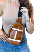Brown PU Leather Football Mini Crossbody Bag Crossbody Bags 34143e2a9542c7c4